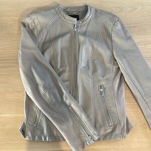 Express Tan faux Leather Jacket
